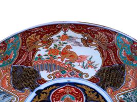 ANTIQUE JAPANESE MEIJI IMARI PORCELAIN CHARGER