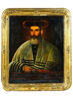 ANTIQUE JUDAICA PORTRAIT OIL PAINTING BY GYURCOVITS
