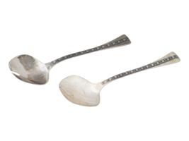 ESTONIAN SOVIET ERA SILVER SALAD SERVER SET