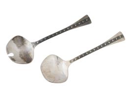 ESTONIAN SOVIET ERA SILVER SALAD SERVER SET