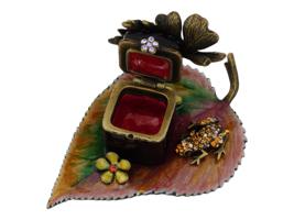 JAY STRONGWATER ENAMEL CRYSTALS ALAN TRINKET BOX