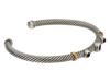 18K GOLD DAVID YURMAN SILVER GARNET ONYX BRACELET PIC-3