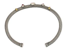 18K GOLD DAVID YURMAN SILVER GARNET ONYX BRACELET