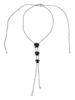 DAVID YURMAN 925 STERLING DIAMOND ONYX NECKLACE IOB PIC-2