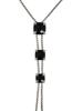 DAVID YURMAN 925 STERLING DIAMOND ONYX NECKLACE IOB PIC-4