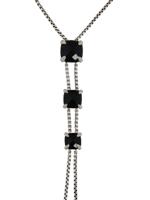 DAVID YURMAN 925 STERLING DIAMOND ONYX NECKLACE IOB