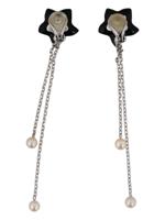 BACCARAT STERLING SILVER LEAD CRYSTAL PEARL EARRINGS