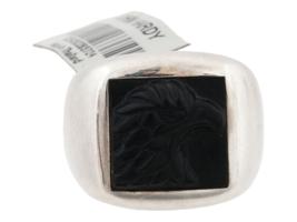 JOHN HARDY EAGLE STERLING SILVER ONYX STONE RING