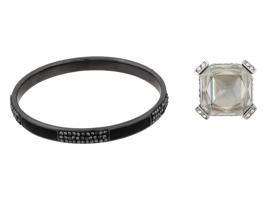 AMERICAN CRYSTAL BRACELET AND RING BY JUDITH LEIBER