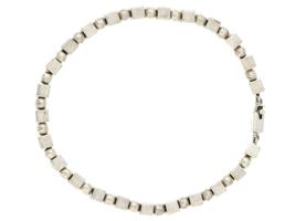 BRUTALIST BEADED STERLING SILVER CHOKER NECKLACE