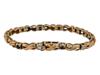 VINTAGE GILT STERLING SILVER SAPPHIRE DIAMOND BRACELET PIC-1