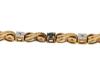 VINTAGE GILT STERLING SILVER SAPPHIRE DIAMOND BRACELET PIC-6