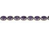 VINTAGE STERLING SILVER AMETHYST LINK NECKLACE PIC-1