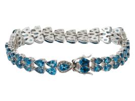 DAVID KIDD STERLING SILVER BLUE TOPAZ BRACELET