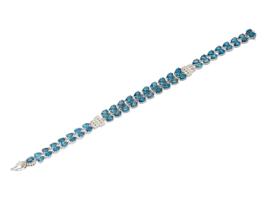 DAVID KIDD STERLING SILVER BLUE TOPAZ BRACELET