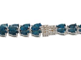 DAVID KIDD STERLING SILVER BLUE TOPAZ BRACELET