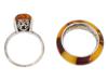 LOT OF 925 STERLING SILVER BALTIC AMBER STONE RINGS PIC-3