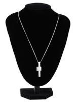 GUCCI STERLING SILVER NECKLACE WITH CROSS PENDANT