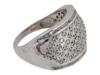 MALE 925 STERLING SILVER AND DIAMONDS CHUNKY RING PIC-1