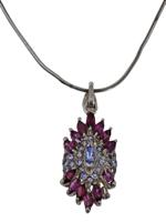 DANECRAFT STERLING NECKLACE WITH TANZANITE PENDANT