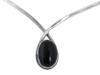 LOT OF STERLING SILVER BLACK ONYX STONES NECKLACES PIC-2