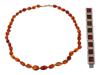 STERLING SILVER BALTIC AMBER BRACELET AND NECKLACE PIC-2