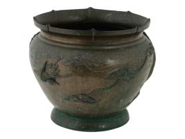 ANTIQUE JAPANESE BRONZE JARDINIERE 19TH CENTURY