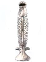 VINTAGE CHRISTOFLE SILVER PLATED DOUBLE FISH VASE