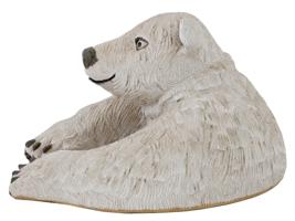 VINTAGE GLAZED POTTERY POLAR BEAR FIGURE BY GINNY MOSS