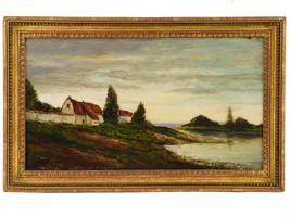 FRENCH PAINTING BY CHARLES FRANCOIS DAUBIGNY