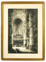 VIEW OF BURGOS CATHEDRAL ETCHING BY ALBANY HOWARTH