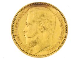 ANTIQUE RUSSIAN 1897 15 RUBLES GOLD COIN NICHOLAS II