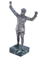 JIM DAVIDSON MANNER BRONZE SCULPTURE OF AVIATOR