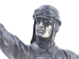 JIM DAVIDSON MANNER BRONZE SCULPTURE OF AVIATOR