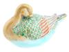 ASIAN HEREND MANNER PAINTED PORCELAIN FIGURE OF DUCK PIC-0