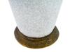 FRENCH CRACKED GLAZED CERAMIC BRASS MOUNTED VASE PIC-8