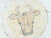 WEST ROMAN BYZANTINE EMPIRE MANNER MOSAIC OF BULL PIC-1