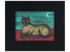 AMERICAN CAT OIL PAINTING BY GERTRUDE ABERCROMBIE