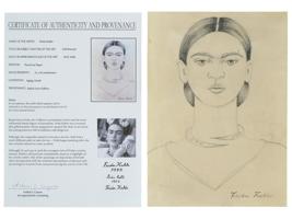 1930S SELF PORTRAIT PENCIL DRAWING BY FRIDA KAHLO