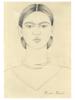1930S SELF PORTRAIT PENCIL DRAWING BY FRIDA KAHLO PIC-1