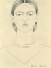 1930S SELF PORTRAIT PENCIL DRAWING BY FRIDA KAHLO PIC-2
