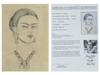 SELF PORTRAIT PENCIL PAINTING BY FRIDA KAHLO W COA PIC-0