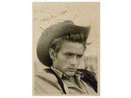 ORIGINAL PORTRAIT PHOTO SIGNED BY ACTOR JAMES DEAN