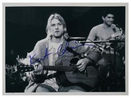 ORIGINAL PORTRAIT PHOTO SIGNED BY MUSICIAN KURT COBAIN