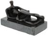 RECLINING FIGURE BRONZE SCULPTURE BY HENRY MOORE PIC-1