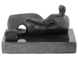 RECLINING FIGURE BRONZE SCULPTURE BY HENRY MOORE