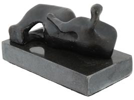 RECLINING FIGURE BRONZE SCULPTURE BY HENRY MOORE