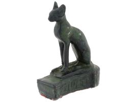 ANCIENT EGYPTIAN BRONZE CAT FIGURE 664 TO 332 BC