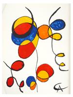 AMERICAN SPIRALS COLOR LITHOGRAPH BY ALEXANDER CALDER