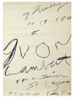 FIRST EDITION 1980 CY TWOMBLY EXHIBITION POSTER